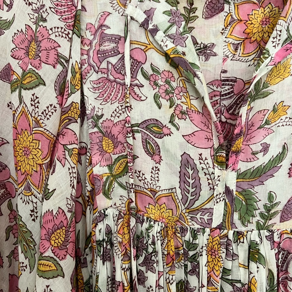 Daughters of India Maxi Dress Fuschia Bloom - Picture 5 of 6